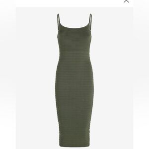 NWT Express Body Contour Ribbed Scoop Neck Midi Sweater Dress